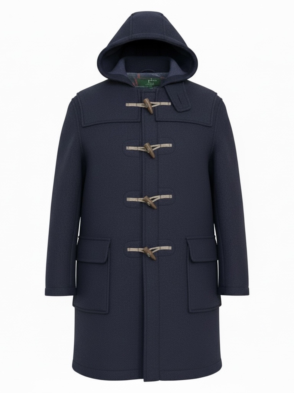 Burberry Navy Blue Hooded Duffle Coat